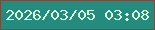 文字の大きさ：3、枠の色：724f3e、背景の色：248b7f、文字の色：d8fcd8 無料ブログパーツのブログ時計