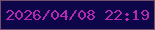 文字の大きさ：5、枠の色：724f6c、背景の色：0d0749、文字の色：b528b4 無料ブログパーツのブログ時計