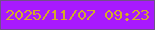 文字の大きさ：2、枠の色：724f8b、背景の色：a81afe、文字の色：d4aa2b 無料ブログパーツのブログ時計