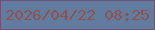 文字の大きさ：5、枠の色：72507d、背景の色：627ca0、文字の色：8d5151 無料ブログパーツのブログ時計