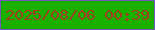 文字の大きさ：5、枠の色：7257bb、背景の色：19b000、文字の色：9d3e25 無料ブログパーツのブログ時計