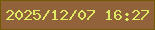 文字の大きさ：2、枠の色：725903、背景の色：92623a、文字の色：dfea64 無料ブログパーツのブログ時計