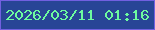 文字の大きさ：2、枠の色：7260e0、背景の色：284596、文字の色：6dfb9f 無料ブログパーツのブログ時計