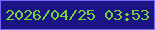 文字の大きさ：5、枠の色：7269fc、背景の色：1c1485、文字の色：73d538 無料ブログパーツのブログ時計