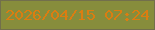 文字の大きさ：4、枠の色：726f4c、背景の色：878d3c、文字の色：db7d11 無料ブログパーツのブログ時計