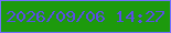 文字の大きさ：3、枠の色：726fff、背景の色：1d9a0d、文字の色：5a4de7 無料ブログパーツのブログ時計