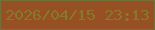 文字の大きさ：1、枠の色：727137、背景の色：965024、文字の色：87792b 無料ブログパーツのブログ時計