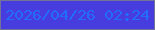 文字の大きさ：1、枠の色：727396、背景の色：473cdd、文字の色：226dfc 無料ブログパーツのブログ時計