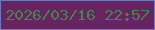 文字の大きさ：1、枠の色：7276bf、背景の色：662460、文字の色：47834f 無料ブログパーツのブログ時計