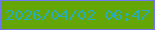 文字の大きさ：4、枠の色：7276f3、背景の色：64a606、文字の色：28acbd 無料ブログパーツのブログ時計