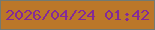 文字の大きさ：3、枠の色：727a72、背景の色：bb7729、文字の色：842a97 無料ブログパーツのブログ時計