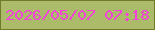 文字の大きさ：4、枠の色：727b28、背景の色：abbb6a、文字の色：f542da 無料ブログパーツのブログ時計