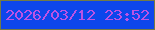 文字の大きさ：3、枠の色：727b44、背景の色：0d46eb、文字の色：bc53e4 無料ブログパーツのブログ時計