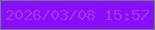 文字の大きさ：2、枠の色：727b82、背景の色：870ef8、文字の色：aa33de 無料ブログパーツのブログ時計