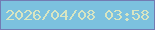 文字の大きさ：4、枠の色：727bb3、背景の色：7cc1df、文字の色：d8e5c2 無料ブログパーツのブログ時計