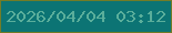 文字の大きさ：5、枠の色：727c28、背景の色：0c7474、文字の色：5aae9b 無料ブログパーツのブログ時計