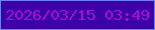 文字の大きさ：1、枠の色：727ff4、背景の色：3c01a7、文字の色：a211cf 無料ブログパーツのブログ時計