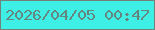 文字の大きさ：1、枠の色：72827a、背景の色：3defe5、文字の色：65867e 無料ブログパーツのブログ時計