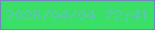 文字の大きさ：1、枠の色：7285bd、背景の色：39df67、文字の色：58c9b0 無料ブログパーツのブログ時計