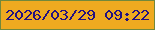 文字の大きさ：1、枠の色：72883b、背景の色：efaa20、文字の色：231181 無料ブログパーツのブログ時計