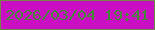 文字の大きさ：1、枠の色：728849、背景の色：ca0ec3、文字の色：46883a 無料ブログパーツのブログ時計