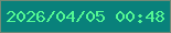 文字の大きさ：4、枠の色：728a77、背景の色：09817b、文字の色：53f894 無料ブログパーツのブログ時計