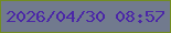 文字の大きさ：2、枠の色：728c21、背景の色：717a8e、文字の色：4b27a7 無料ブログパーツのブログ時計