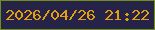 文字の大きさ：4、枠の色：728e1a、背景の色：252348、文字の色：e69f0c 無料ブログパーツのブログ時計
