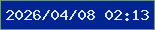 文字の大きさ：2、枠の色：729093、背景の色：002490、文字の色：dfebf5 無料ブログパーツのブログ時計