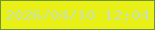 文字の大きさ：1、枠の色：729334、背景の色：e9f016、文字の色：c8e2ac 無料ブログパーツのブログ時計
