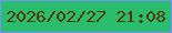 文字の大きさ：3、枠の色：7293fc、背景の色：2abd6d、文字の色：543607 無料ブログパーツのブログ時計