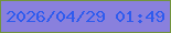 文字の大きさ：1、枠の色：72943c、背景の色：8980dd、文字の色：2f5bee 無料ブログパーツのブログ時計