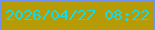 文字の大きさ：2、枠の色：7294ef、背景の色：b59c07、文字の色：13dcef 無料ブログパーツのブログ時計