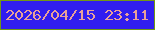文字の大きさ：5、枠の色：729714、背景の色：311def、文字の色：e9a199 無料ブログパーツのブログ時計