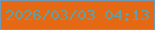 文字の大きさ：5、枠の色：7298b8、背景の色：e56815、文字の色：63a0a5 無料ブログパーツのブログ時計