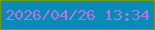 文字の大きさ：4、枠の色：729a07、背景の色：078cb9、文字の色：b476d9 無料ブログパーツのブログ時計