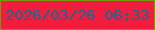 文字の大きさ：1、枠の色：729a10、背景の色：f21c3c、文字の色：16698e 無料ブログパーツのブログ時計
