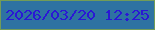 文字の大きさ：2、枠の色：729c58、背景の色：2e72a2、文字の色：2a17d5 無料ブログパーツのブログ時計