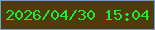 文字の大きさ：3、枠の色：729dc5、背景の色：513a0e、文字の色：1bee30 無料ブログパーツのブログ時計