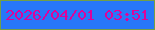 文字の大きさ：3、枠の色：729f45、背景の色：2777f8、文字の色：dd039b 無料ブログパーツのブログ時計