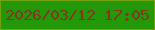 文字の大きさ：5、枠の色：72a30e、背景の色：239808、文字の色：81361d 無料ブログパーツのブログ時計