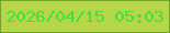文字の大きさ：4、枠の色：72a430、背景の色：b5d648、文字の色：43df3b 無料ブログパーツのブログ時計