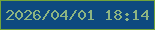 文字の大きさ：1、枠の色：72a43b、背景の色：0e4a7f、文字の色：8db582 無料ブログパーツのブログ時計