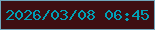 文字の大きさ：1、枠の色：72a6bb、背景の色：3e0e12、文字の色：00a0b5 無料ブログパーツのブログ時計