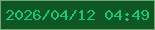 文字の大きさ：2、枠の色：72a774、背景の色：0e5724、文字の色：1ac779 無料ブログパーツのブログ時計