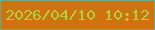 文字の大きさ：5、枠の色：72a781、背景の色：ce7310、文字の色：b1cf42 無料ブログパーツのブログ時計