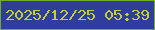 文字の大きさ：5、枠の色：72ab28、背景の色：303c9e、文字の色：c2d12f 無料ブログパーツのブログ時計