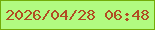 文字の大きさ：1、枠の色：72ad08、背景の色：b1fb80、文字の色：b14d23 無料ブログパーツのブログ時計