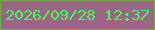 文字の大きさ：5、枠の色：72ad44、背景の色：9a6683、文字の色：3ffe5e 無料ブログパーツのブログ時計