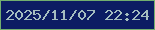 文字の大きさ：1、枠の色：72ae6f、背景の色：0c1c63、文字の色：a5bec0 無料ブログパーツのブログ時計